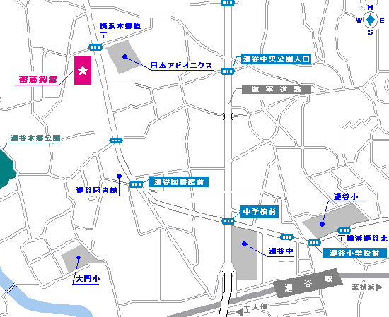 横浜本社工場地図